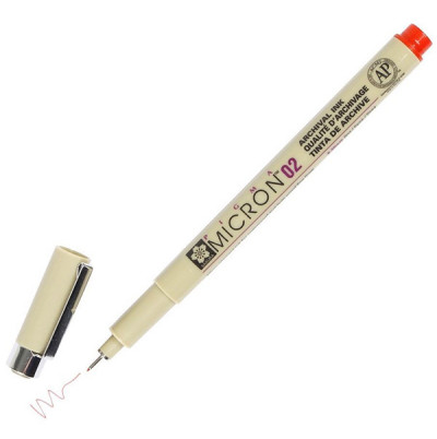 Μαρκαδόρος Micron Pigma Red 02 0,30mm Sakura