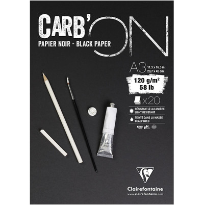 Μπλοκ Carb'ON A3 29,7x42cm 120g 20φυλλο Clairefontaine Rhodia