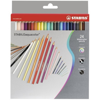 Σετ Μολύβια Ακουαρέλας Oaquacolor 24τεμ Stabilo