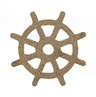 Διακοσμητικό MDF 4mm Τιμόνι Διάτρητο 10cm