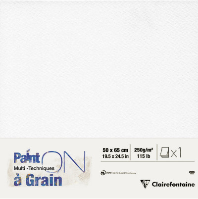 Χαρτί Mixed Media Paint'ON a Grain 50x65cm 250g Clairefontaine