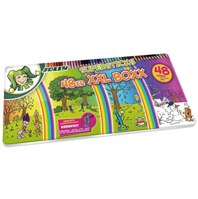 Σετ Μολύβια Supersticks Classic XXL Μεταλλική Κασετίνα 48τεμ Jolly